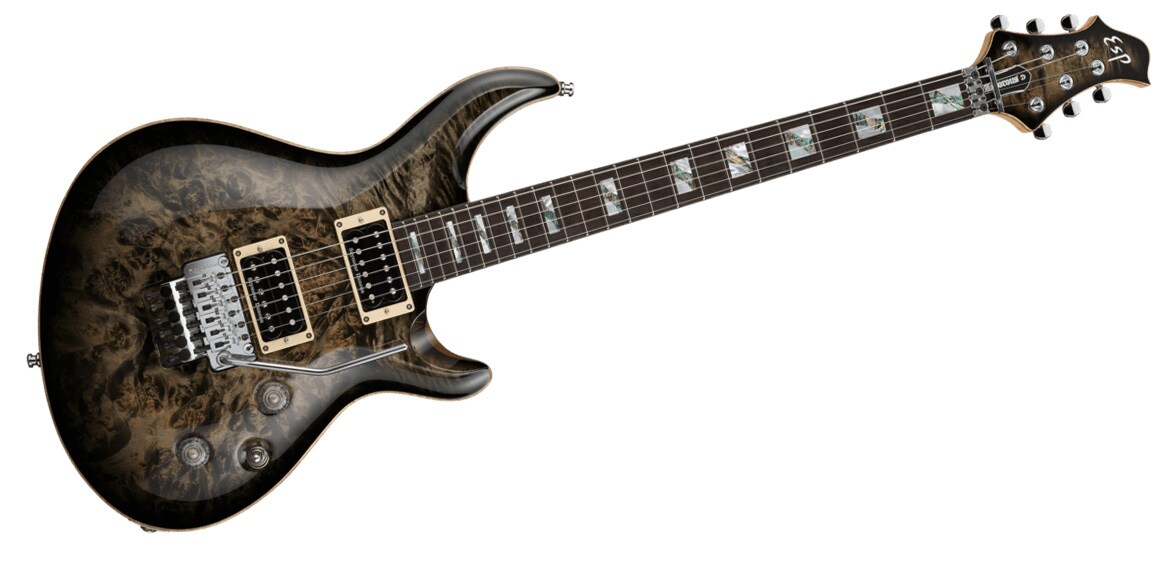 ESP/AMOROUS-CTM FR Burled MapleReprile Black Burst