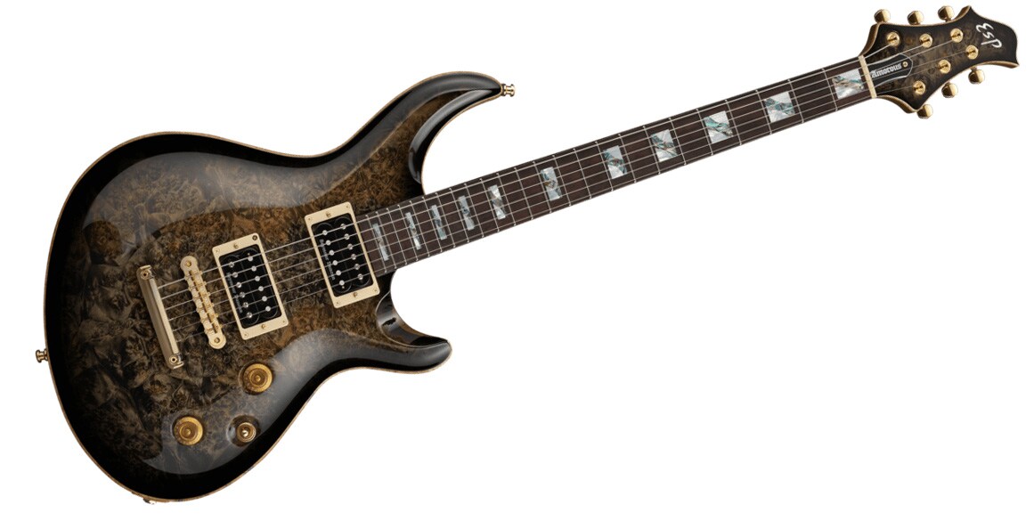 ESP/AMOROUS-CTM NT Burled MapleReprile Black Burst