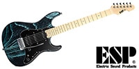 ESP SNAPPER-AS/M Black w/Blue Filler