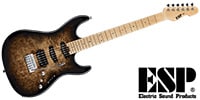 ESP SNAPPER-CTM/M Poplar Burl Nebula Black Burst