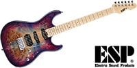 ESP SNAPPER-CTM/M Poplar Burl Nebula Pink Burst