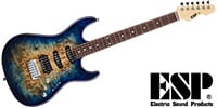 ESP SNAPPER-CTM/R Poplar Burl Nebula Blue Burst