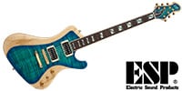 ESP STREAM-GT Custom FM Turquoise Blue Burst