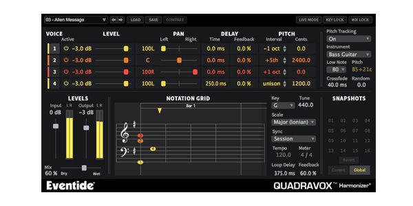 EVENTIDE/Quadravox　プラグインピッチシフト