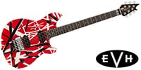 EVH / Wolfgang Special Striped Red with Black and White Stripes