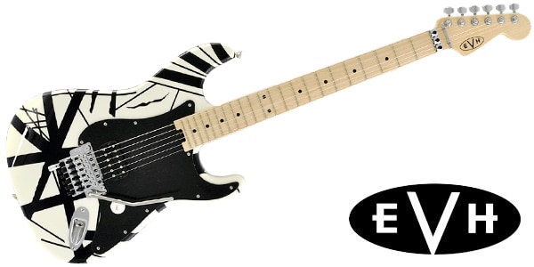 EVH　イーブイエイチ　EVH　Striped　White　with　Black　Stripes　送料無料　サウンドハウス