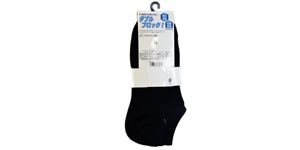 ファブリーズ / 抗菌+消臭 無地 スニーカー丈 2足セット 25-27cm ブラック画像2