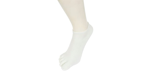 ファブリーズ / Plain 5-Toe Socks, Sneaker Length, 2-Pair, White, 23-25cm画像3
