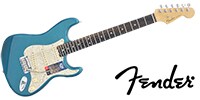 FENDER American Elite STRAT Ebony Ocean Turquoise