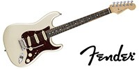 FENDER American Elite STRAT Ebony Olympic Pearl