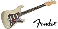 FENDER American Elite STRAT Ebony Champagne