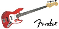 FENDER American Pro Jazz Bass Rose Candy Apple Red