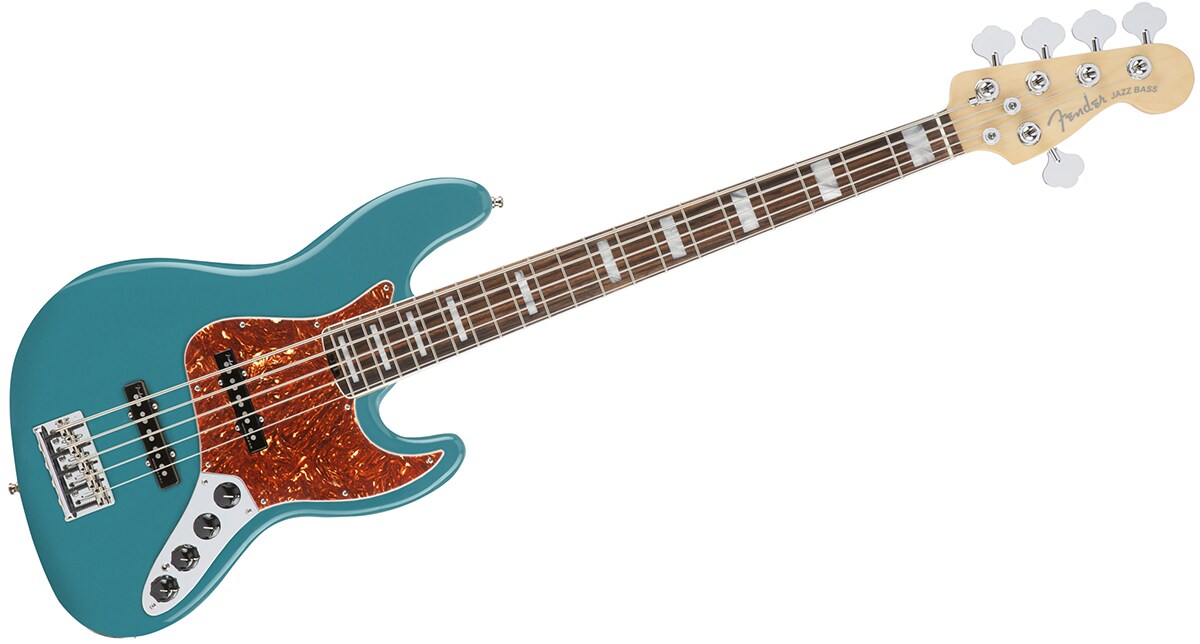 FENDER/American Elite JAZZ BASS V Ebony Ocean Turquois