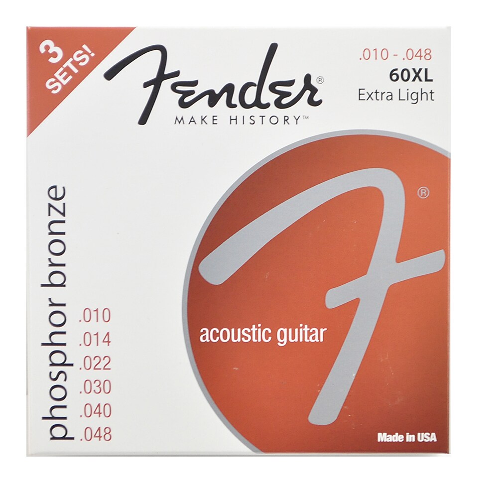 FENDER/60XL Phosphor Bronze 10-48 3 Pack