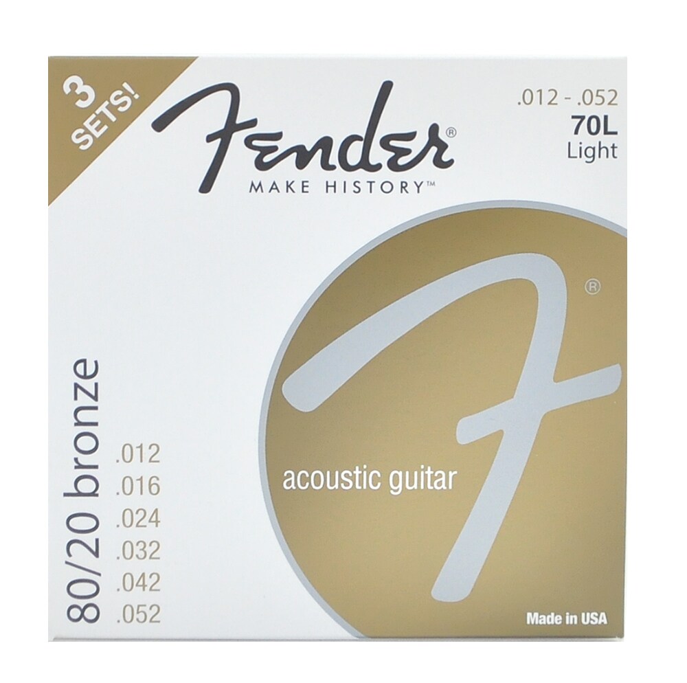 FENDER/70L 80/20 Bronze 12-52 3 Pack