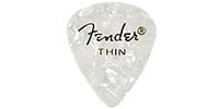 FENDER 351 Shape Premium Celluloid White Moto Thin