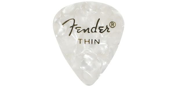 FENDER/351 Shape Premium Celluloid White Moto Thin