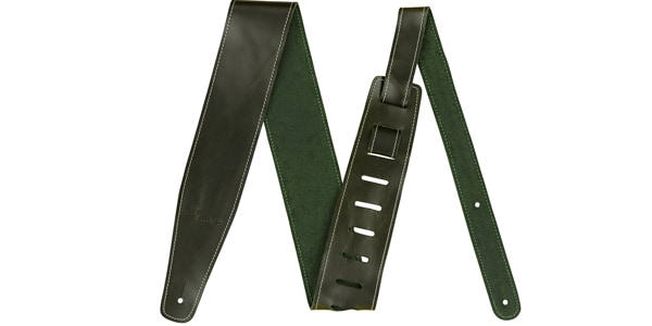 FENDER / BROKEN-IN LEATHER STRAP, 2.5" Green