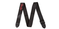 FENDER Fender 2&quot; poly strap black w/Red logo