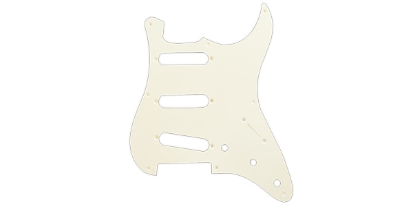 Pickguard, Classic 50s Stratocaster 8-Hole 1-Ply Vintage WH