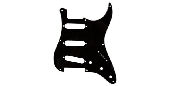 FENDER / Pickguard, Classic 50s Stratocaster 8-Hole 3-Ply Black (MIJ)