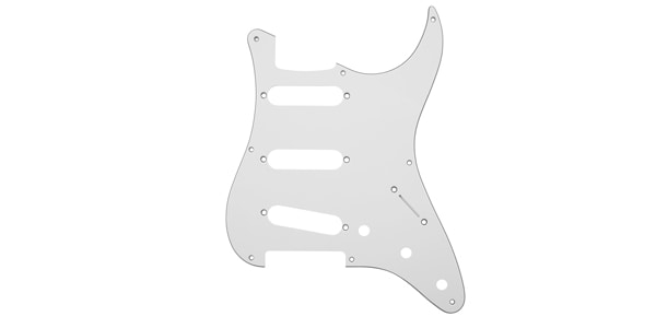FENDER / Pickguard, Classic 50s Stratocaster 8-Hole 3-Ply White (MIJ)