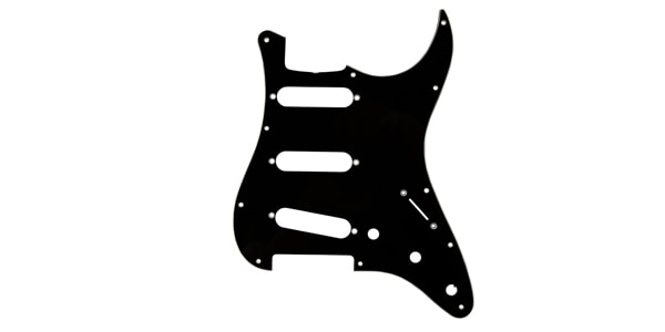 FENDER / Pickguard, Classic 60s Stratocaster 11-Hole 1-Ply Black (MIJ