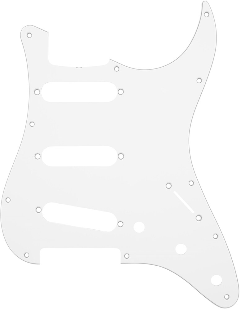 FENDER/Pickguard, Classic 60s Stratocaster 11-Hole 1-Ply White (MIJ