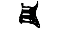 FENDER Pickguard, Classic 60s Stratocaster 11-Hole 3-Ply Black (MIJ