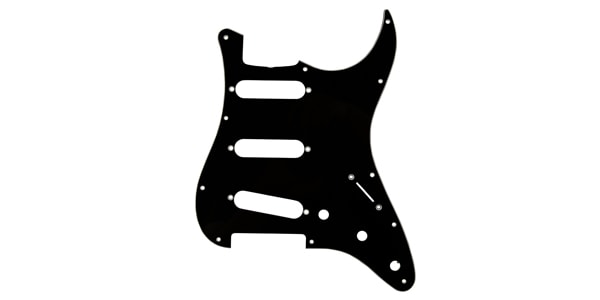 FENDER / Pickguard, Classic 60s Stratocaster 11-Hole 3-Ply Black (MIJ