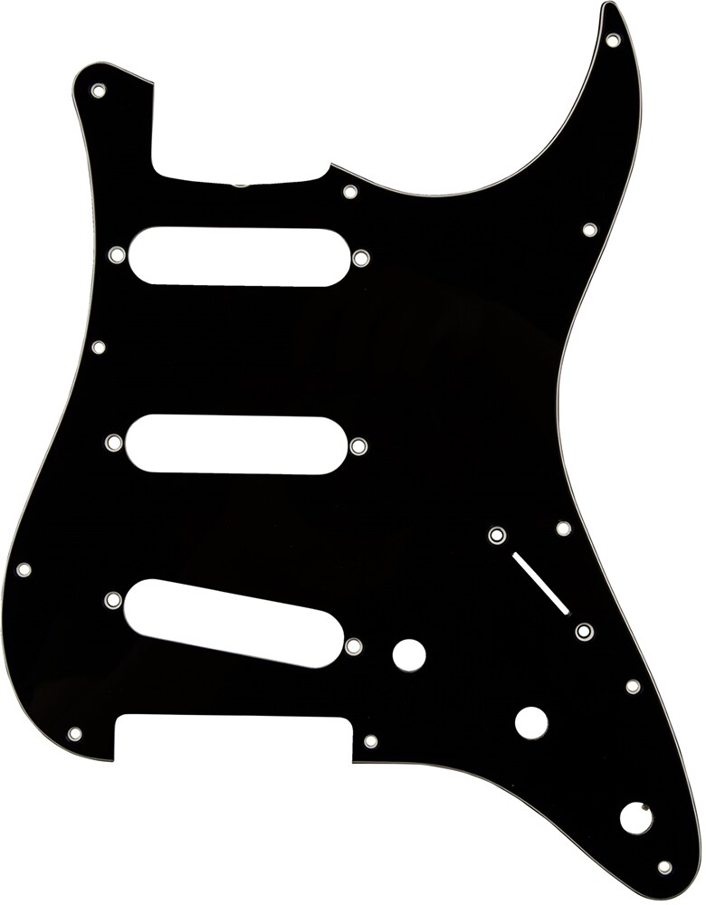 FENDER/Pickguard, Classic 60s Stratocaster 11-Hole 3-Ply Black (MIJ