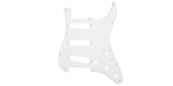 FENDER / Pickguard, Classic 60s Strato 11Hole 3Ply Vintage White (MIJ