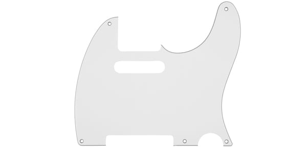 FENDER / Pickguard, Classic 50s Telecaster 5-Hole 1-Ply White (MIJ)