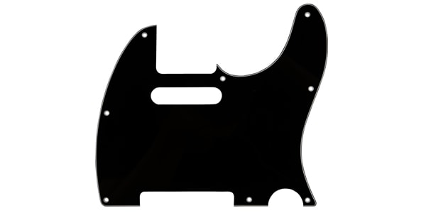FENDER / Pickguard, Classic 60s Telecaster 8-Hole 1-Ply Black (MIJ)