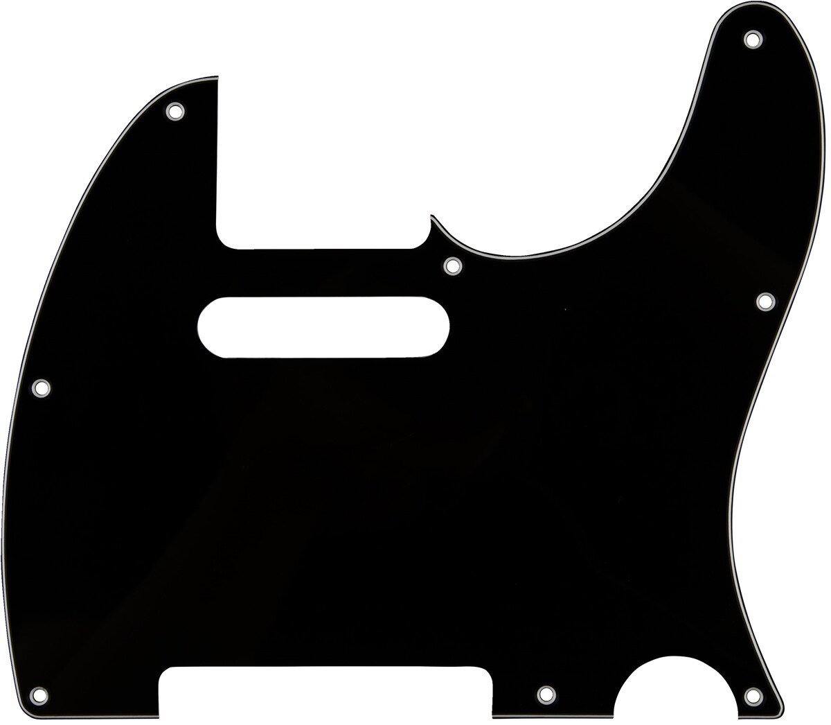 FENDER/Pickguard, Classic 60s Telecaster 8-Hole 1-Ply Black (MIJ)