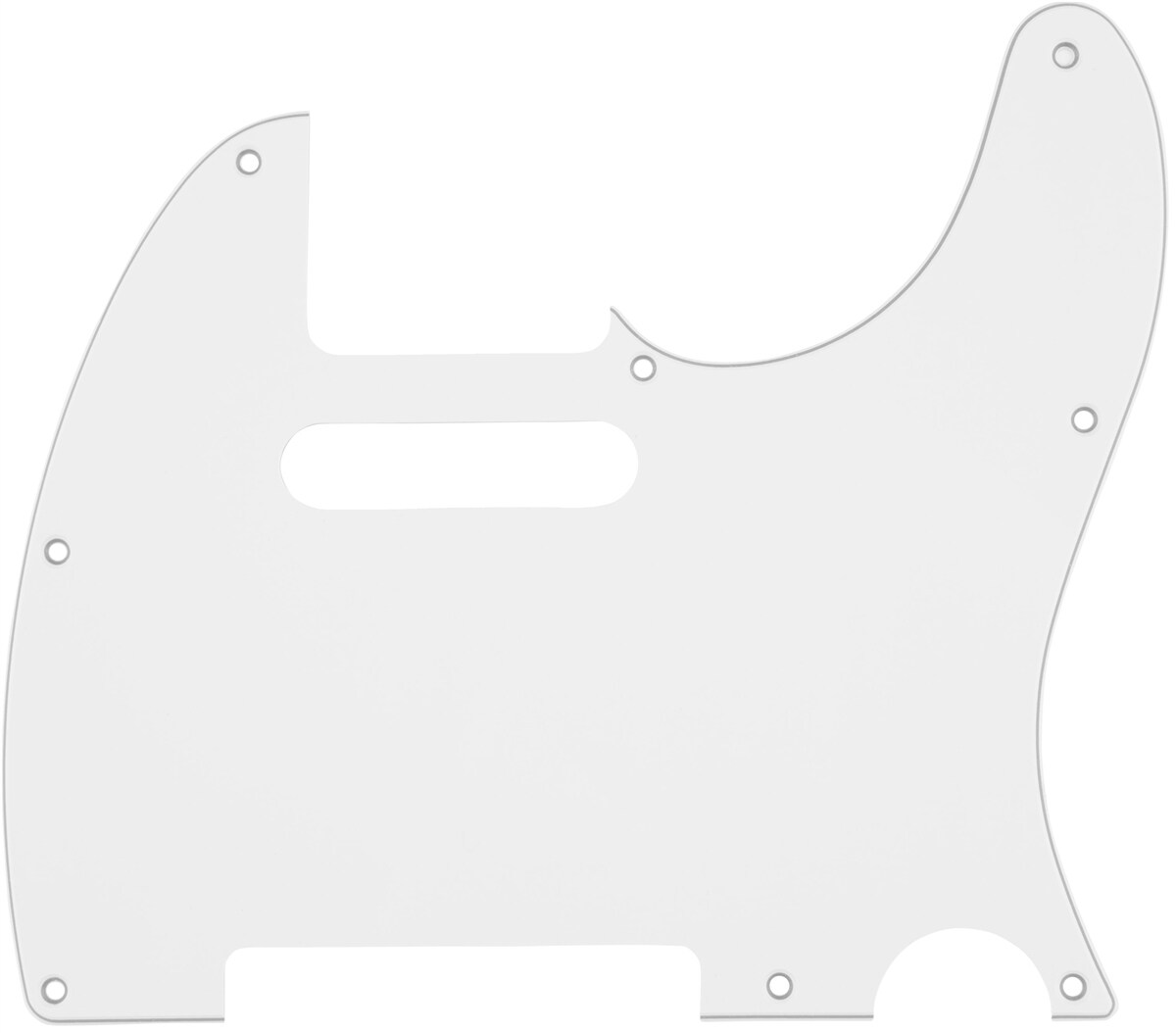 FENDER/Pickguard, Classic 60s Telecaster 8-Hole 1-Ply White (MIJ)