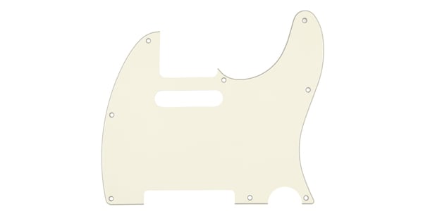 FENDER / Pickguard, Classic 60s Telecaster 8-Hole 3-Ply Vintage WH MI