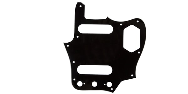 FENDER / Pickguard, Classic 60s Jaguar 10-Hole 1-Ply Black (MIJ)