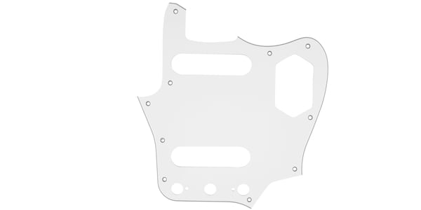 FENDER / Pickguard, Classic 60s Jaguar 10-Hole 1-Ply White (MIJ)
