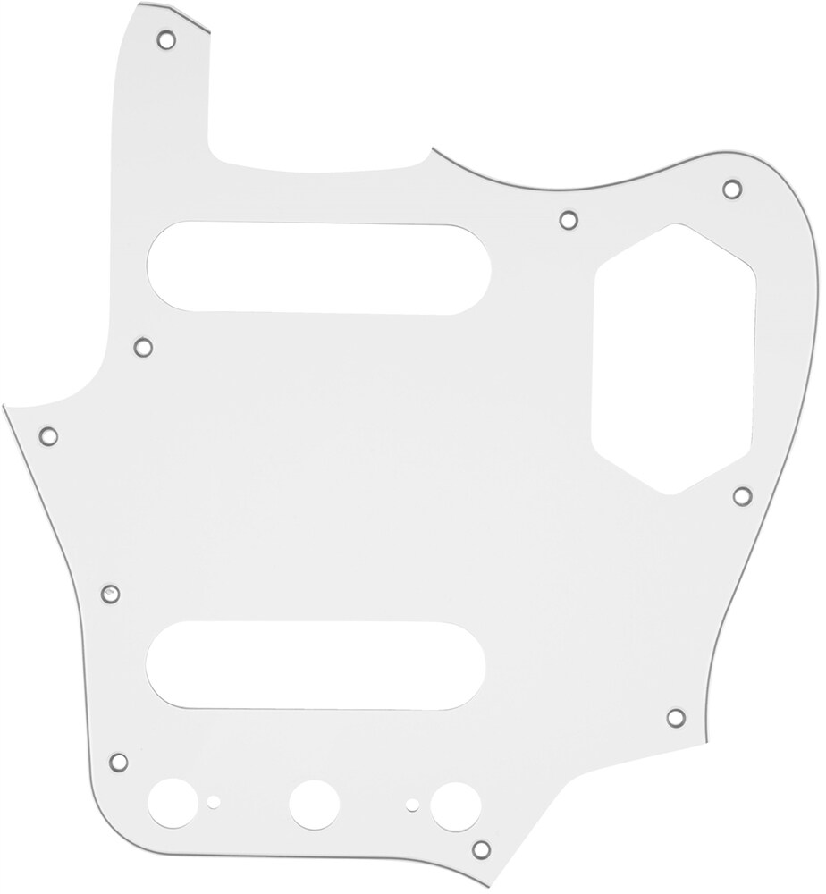 FENDER/Pickguard, Classic 60s Jaguar 10-Hole 1-Ply White (MIJ)