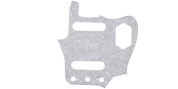 FENDER / Pickguard, Classic 60s Jaguar 10-Hole 4-Ply White Peal (MIJ)
