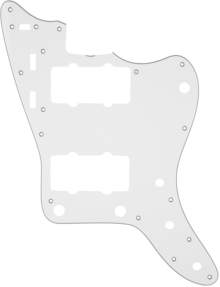 FENDER/Pickguard, Classic 60s Jazzmaster 12-Hole 3-Ply White MIJ