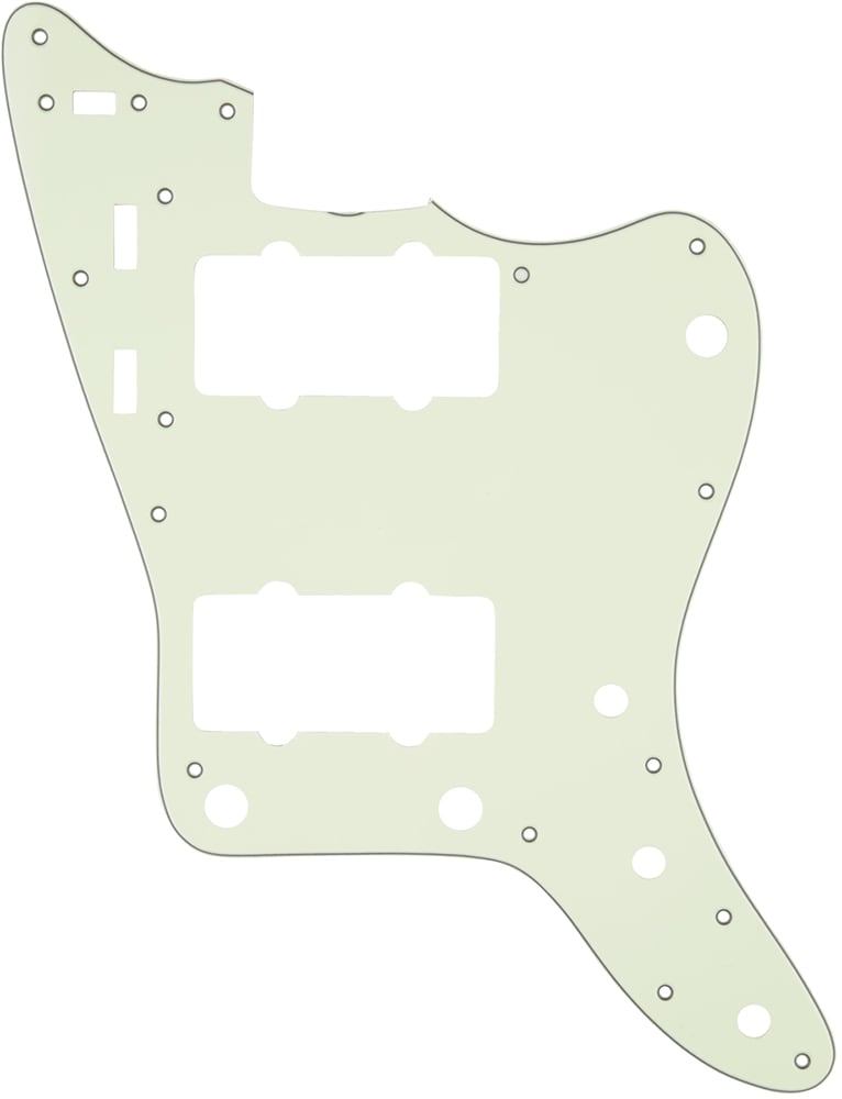 FENDER/Pickguard, Classic 60s Jazzmaster 12-Hole 3-Ply Mint Ivory (