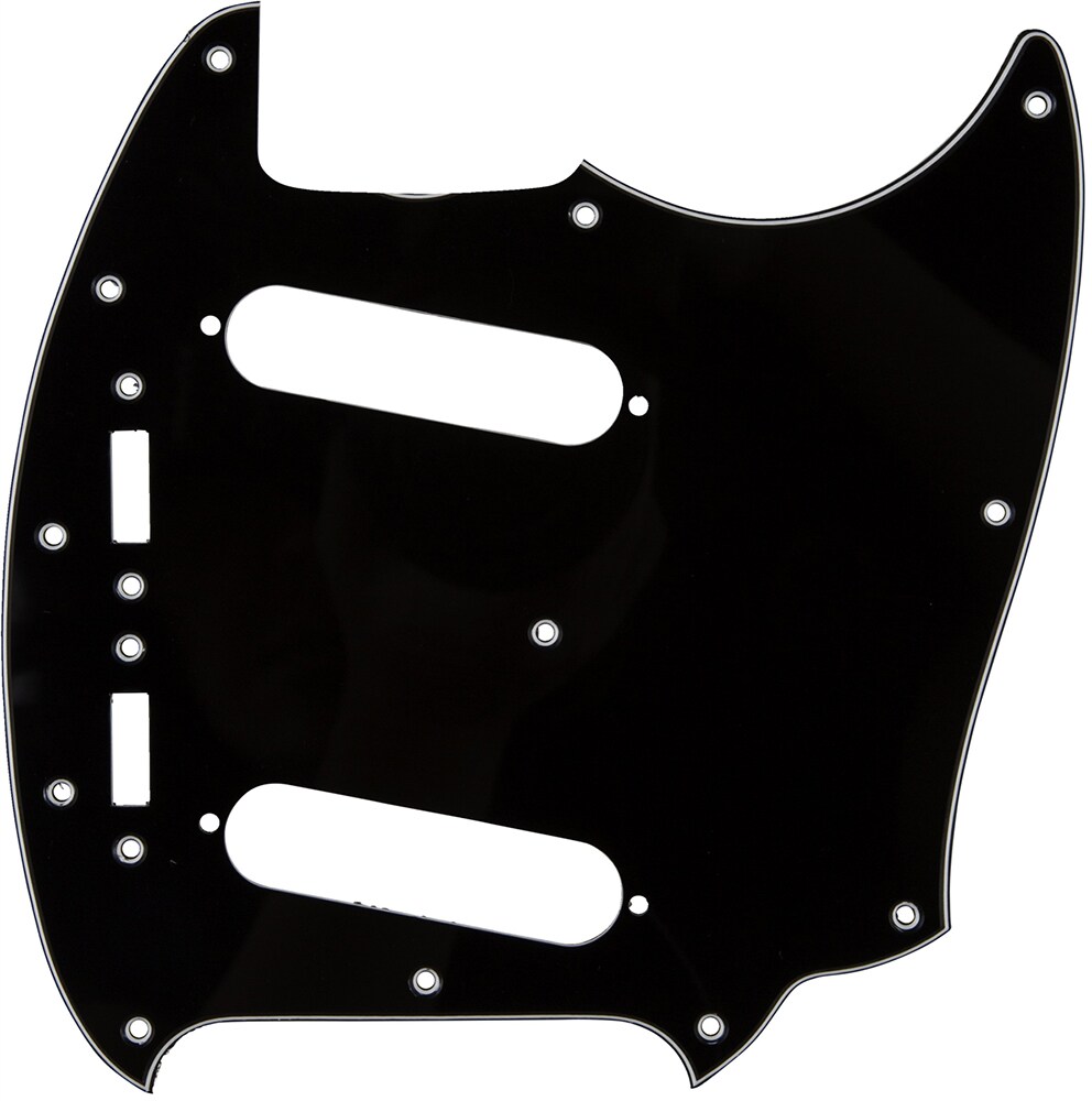 FENDER/Pickguard, Classic 60s Mustang 12-Hole 1-Ply Black (MIJ)