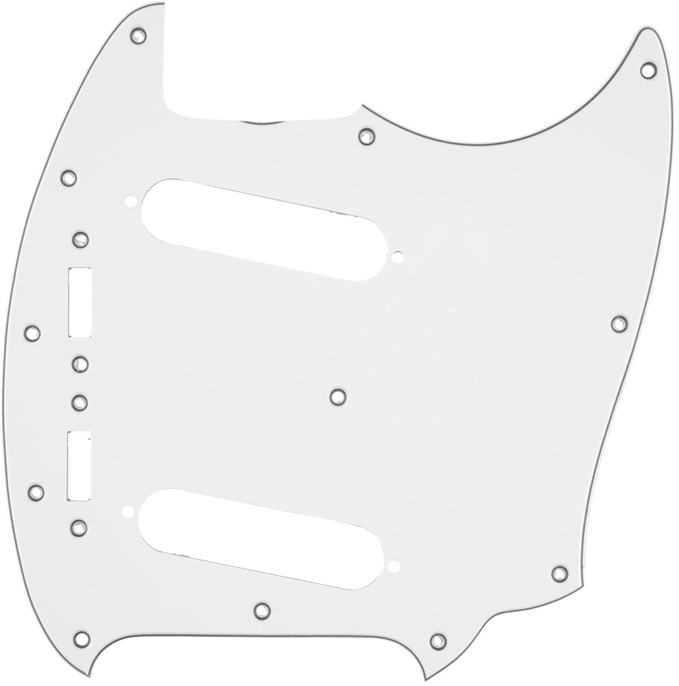 FENDER/Pickguard, Classic 60s Mustang 12-Hole 3-Ply White (MIJ)