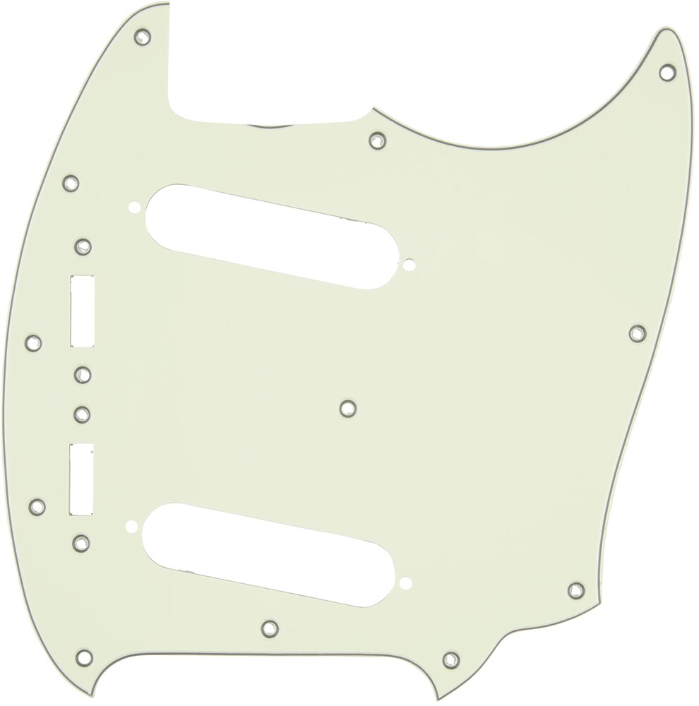 FENDER/Pickguard, Classic 60s Mustang 12-Hole 3-Ply Mint Ivory (MIJ