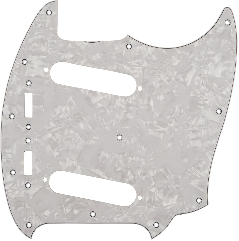 FENDER/Pickguard, Classic 60s Mustang 12-Hole 4-Ply White Peal (MIJ