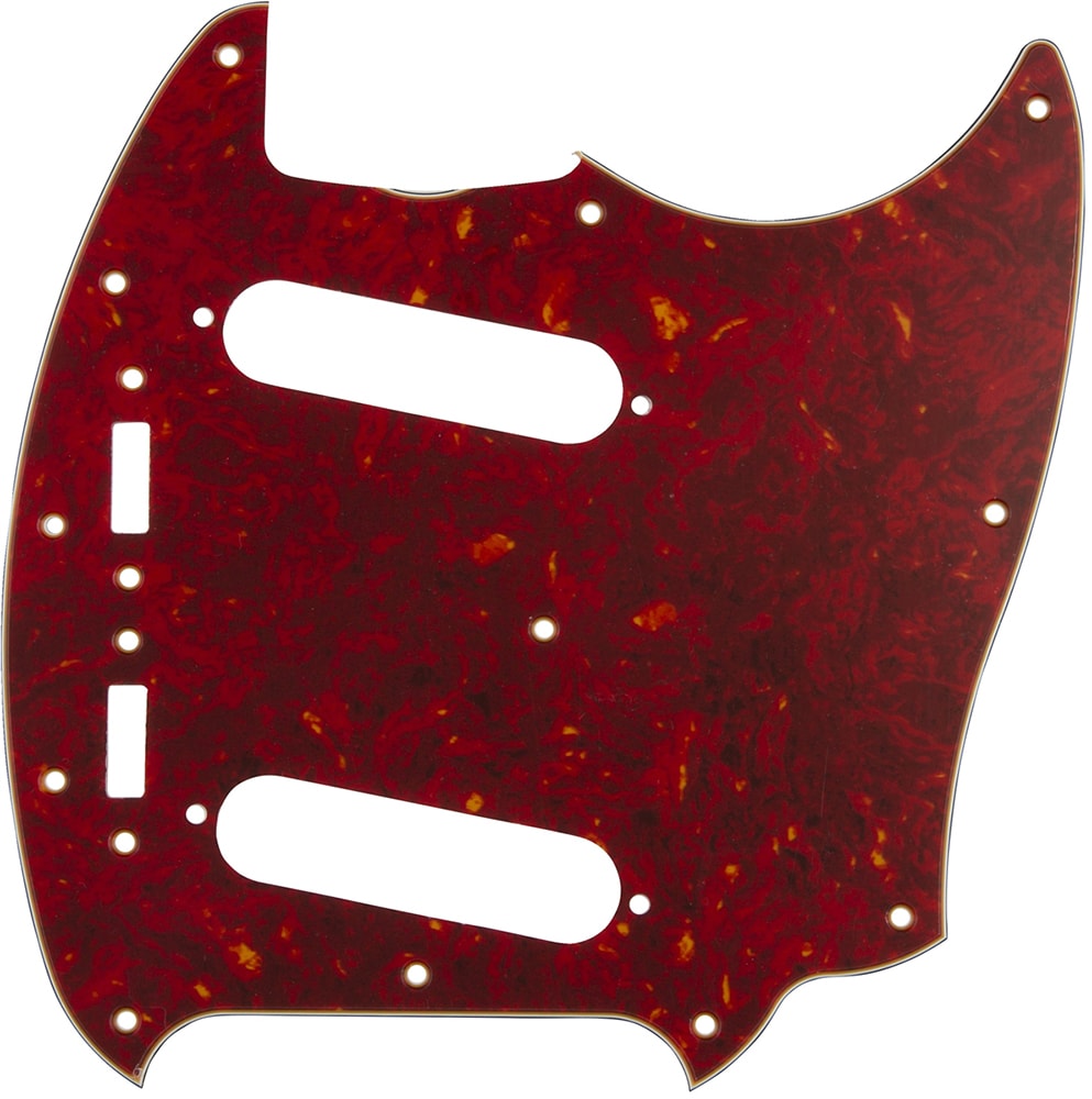 FENDER/Pickguard, Classic 60s Mustang 12-Hole 4-Ply Red Tortoise