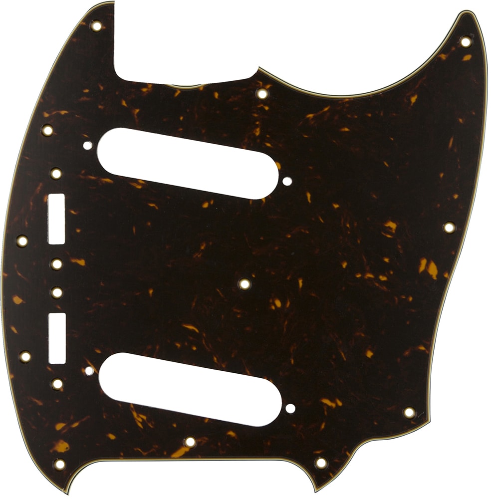 FENDER/Pickguard, Classic 60s Mustang 12-Hole 4-Ply Mint Tortoise S