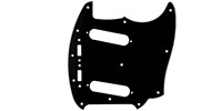 FENDER Pickguard, Classic 70s Mustang 12-Hole 1-Ply Black (MIJ)